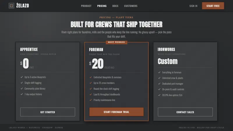 Silesian Steelworks Gray — Web · pricing