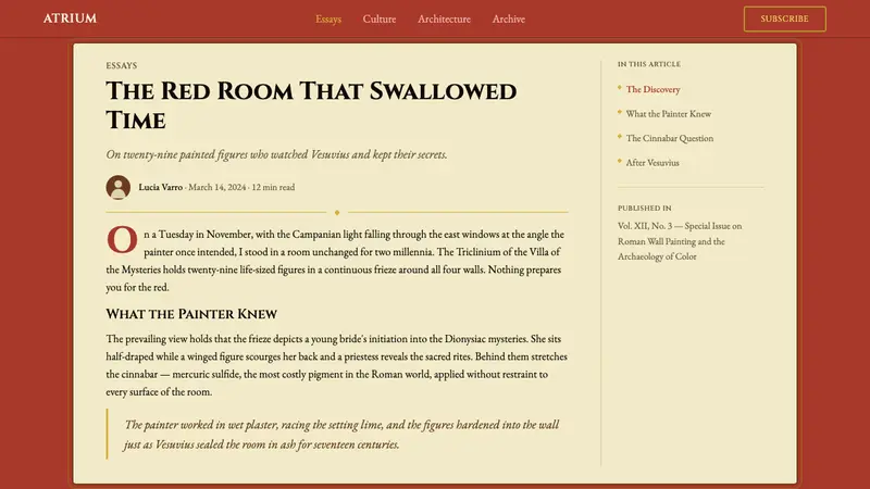 Pompeii Fresco Villa of Mysteries — Web · article