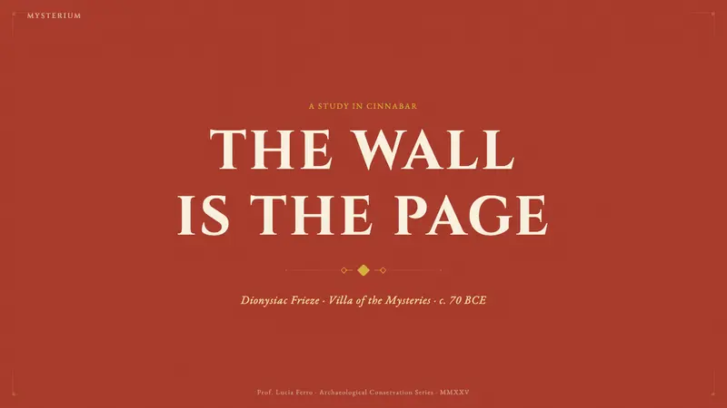 Pompeii Fresco Villa of Mysteries — Slides · cover