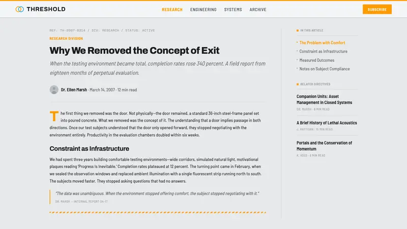 Aperture Science — Web · article