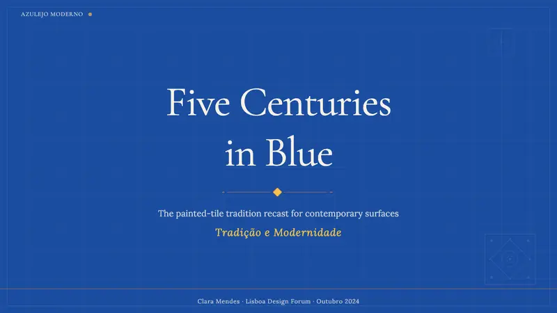 Portuguese Azulejo Modern — Slides · cover