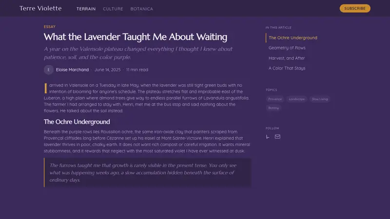 Provence Lavender — Web · article