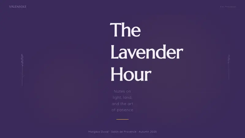 Provence Lavender — Slides · cover