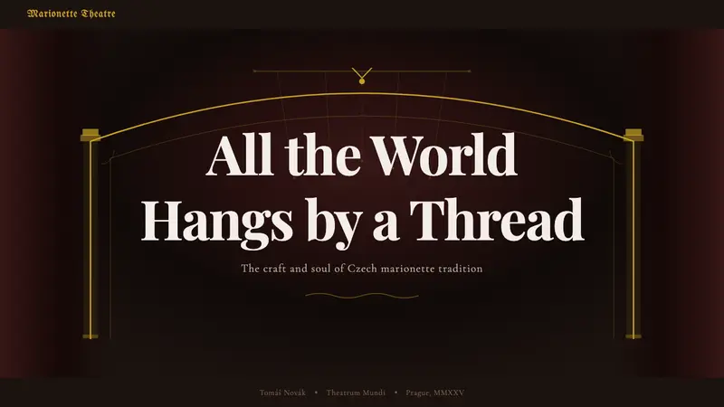 Marionette Theater — Slides · cover