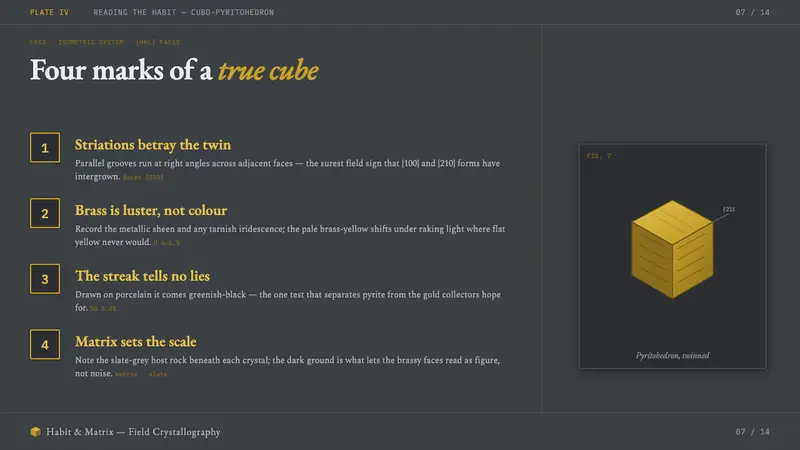 Pyrite Crystal Habit — Slides · content