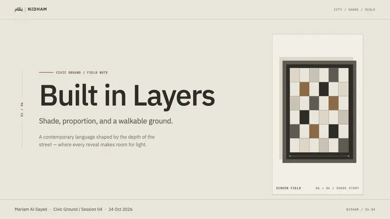 Msheireb Doha — Slides · cover