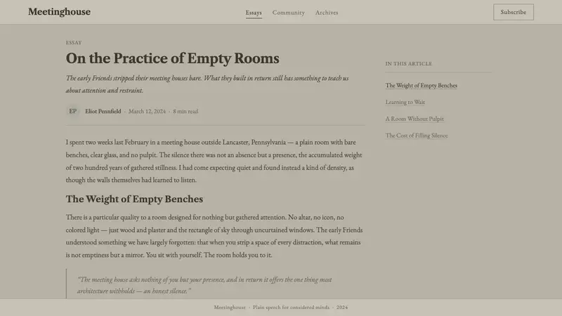 Quaker Plain Style — Web · article