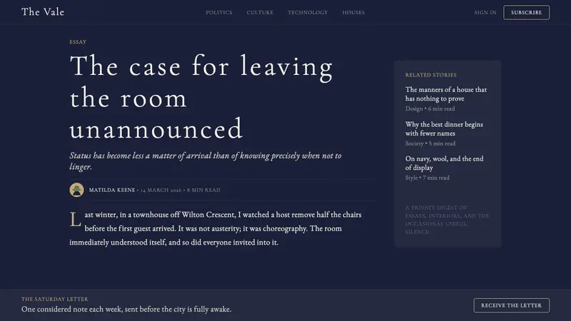 Quiet Luxury / Old Money — Web · article