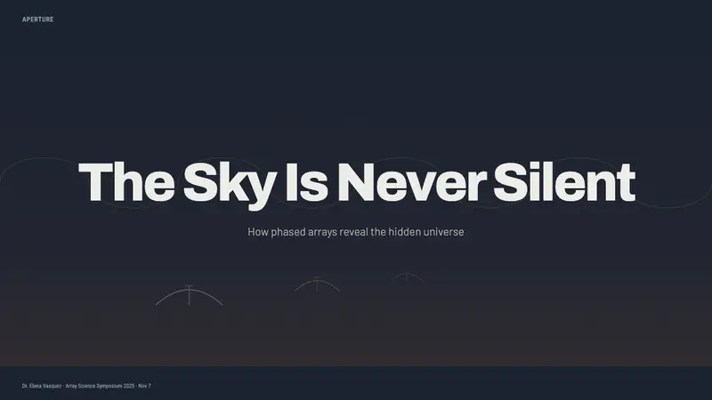 Radio Telescope Array — Slides · cover