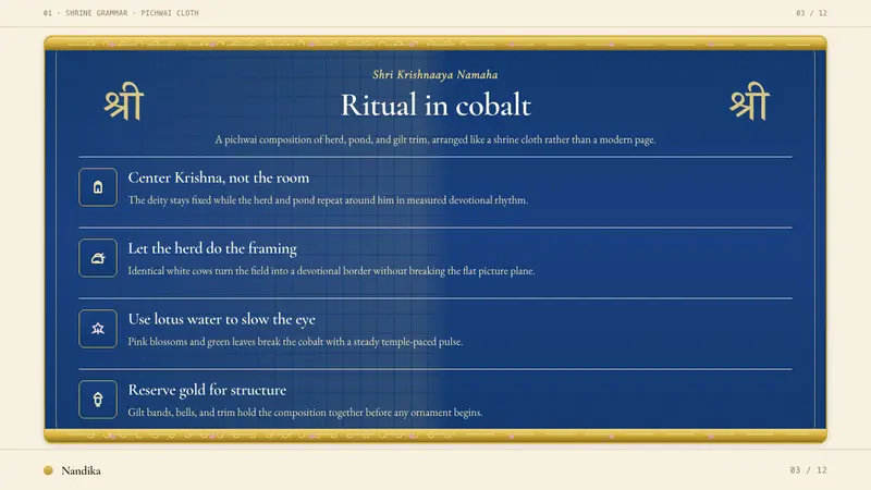 Rajasthani Pichwai (Nathdwara) — Slides · content