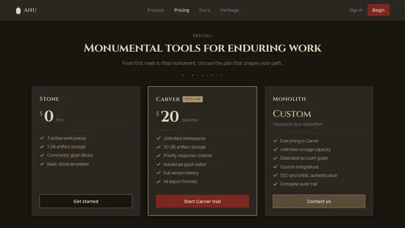 Rapa Nui Moai Petroglyph — Web · pricing