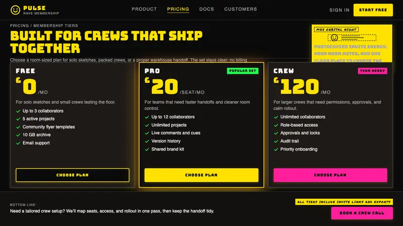 UK Rave Glow-Stick Flyer — Web · pricing