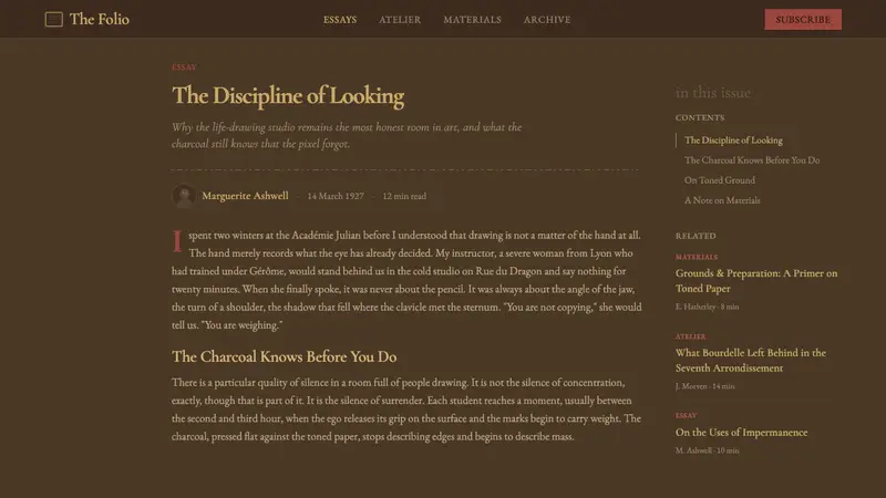 Raw Umber Sketchbook — Web · article