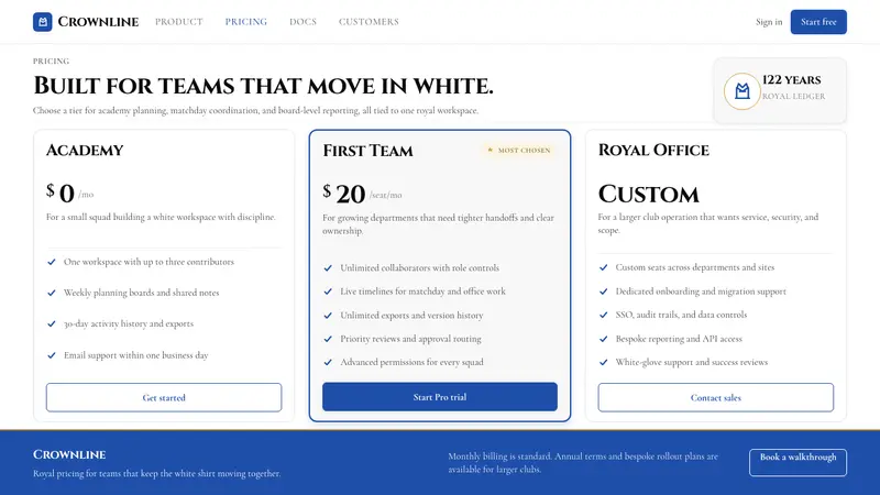 Real Madrid (Blanco) — Web · pricing