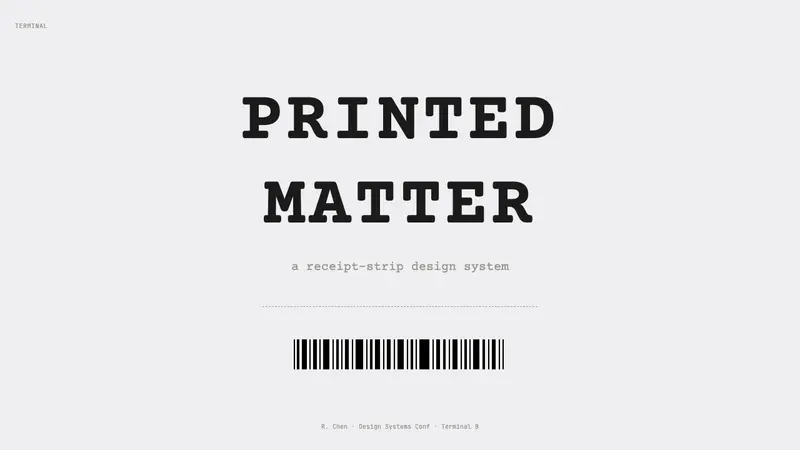 Thermal Receipt Mono — Slides · cover