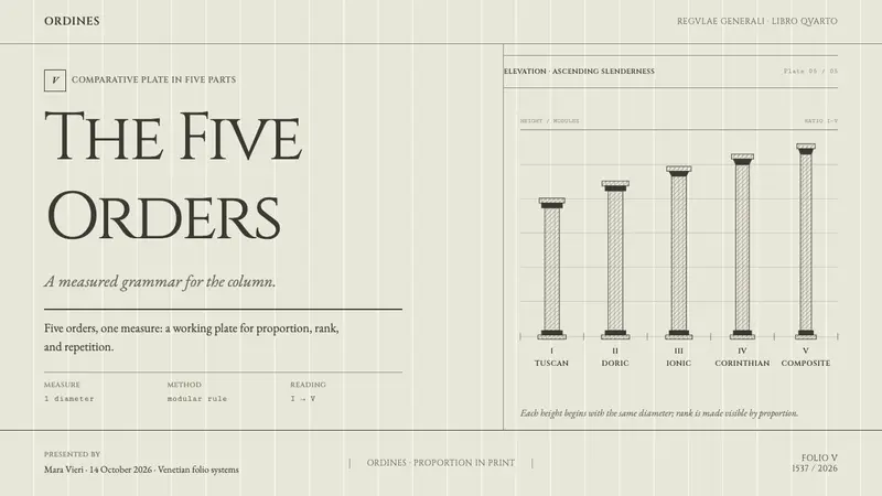 Serlio Architectural Orders — Slides · cover
