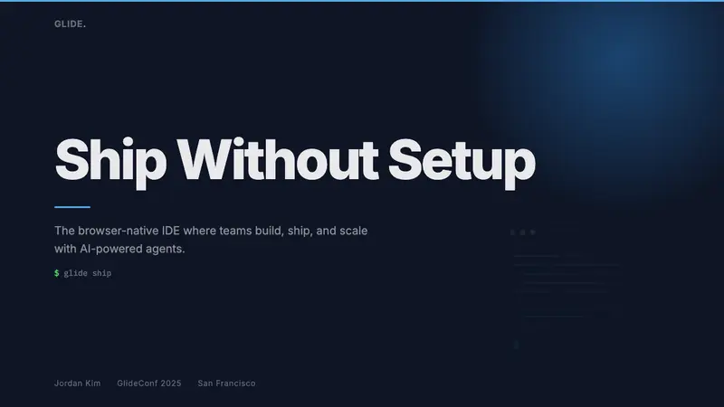 Replit Browser IDE Blue — Slides · cover