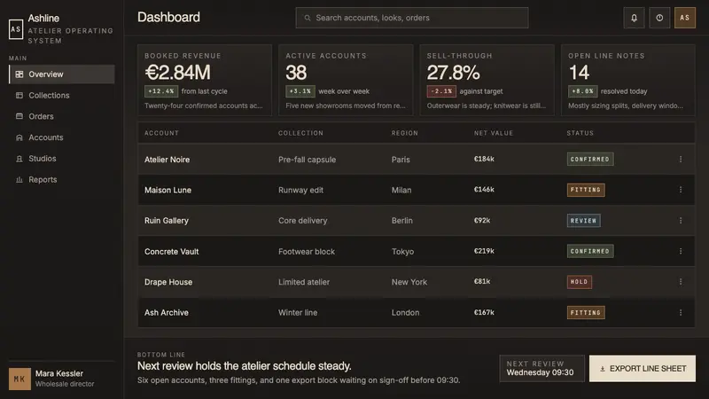 Rick Owens Darkstar — Web · dashboard