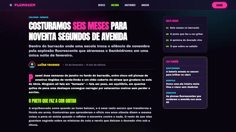 Rio Carnival Neon Feathers — Web · article