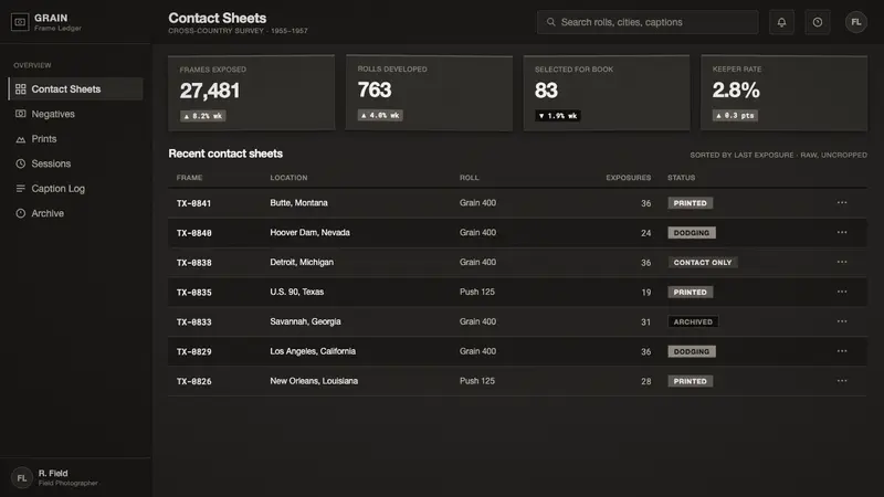 Robert Frank — The Americans — Web · dashboard