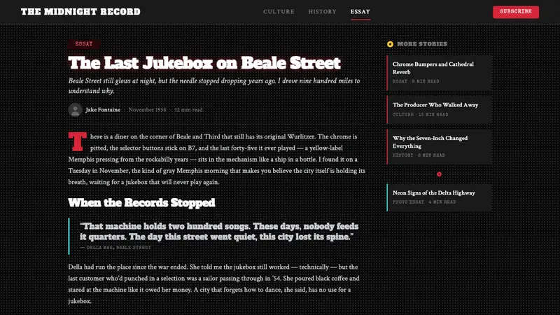 Rockabilly Greaser (1950) — Web · article