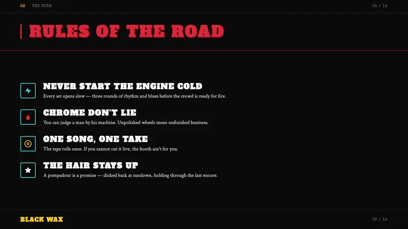 Rockabilly Greaser (1950) — Slides · content