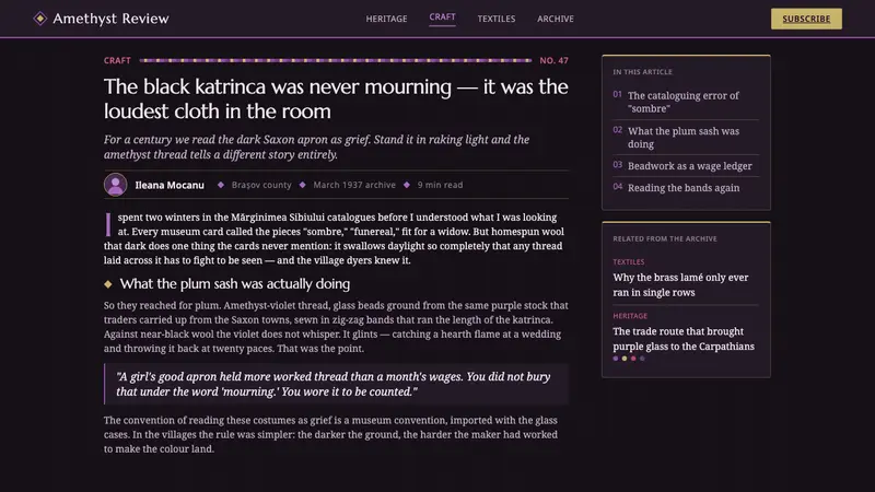 Romanian Folk Violet — Web · article