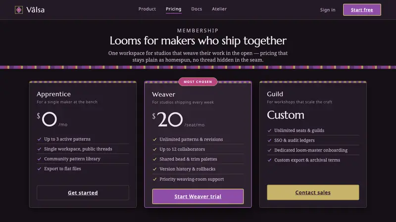 Romanian Folk Violet — Web · pricing