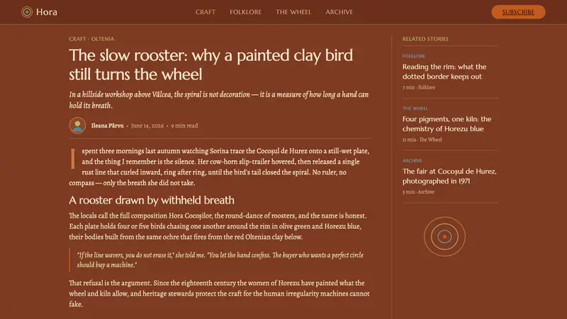 Horezu Ceramics — Web · article