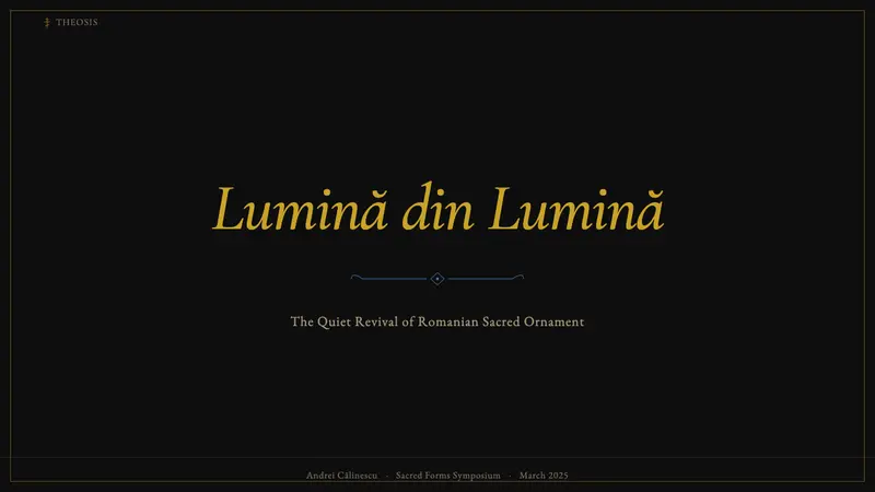 Romanian Orthodox Modern Revival — Slides · cover