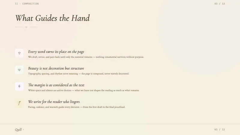 Romantic Academia — Slides · content
