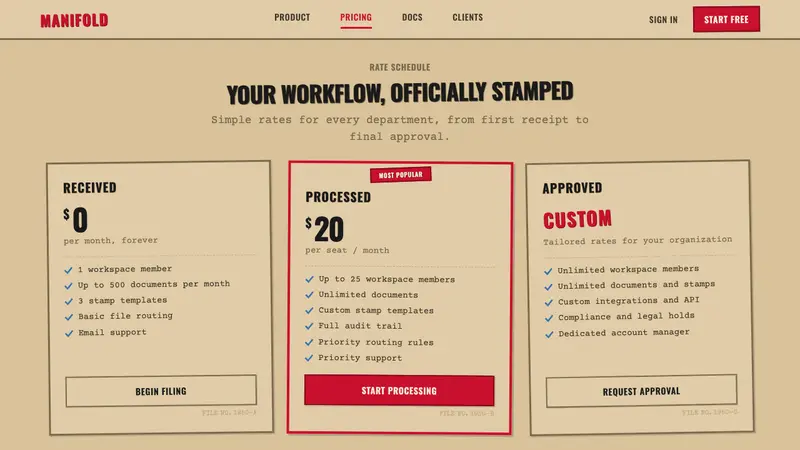 Office Rubber Stamps — Web · pricing