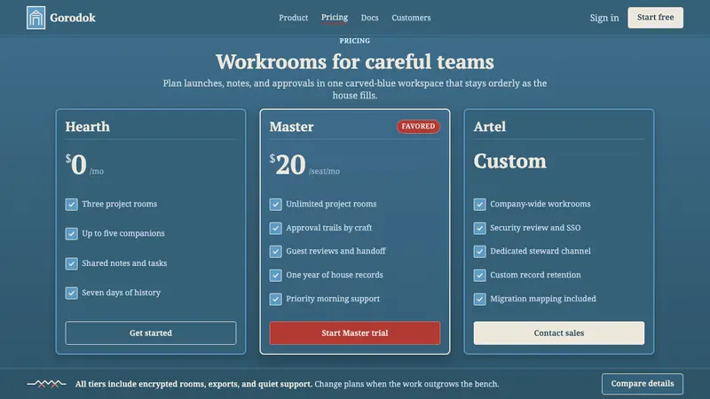 Russian Izba — Web · pricing