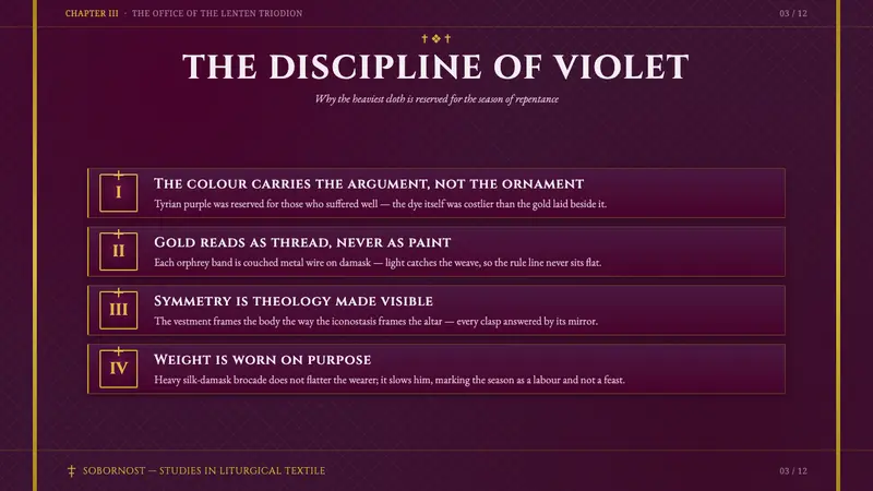 Russian Orthodox Vestment — Slides · content