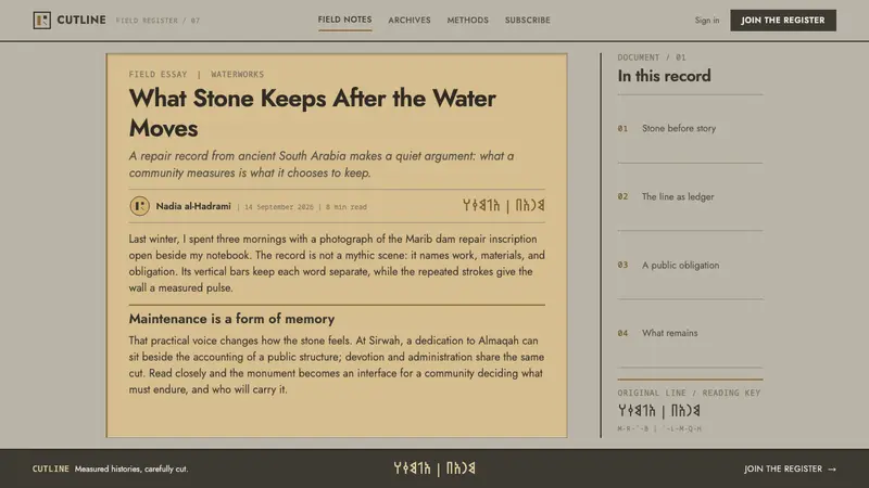 Sabaean Inscription — Web · article