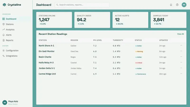 Salt Crystal Evaporite — Web · dashboard