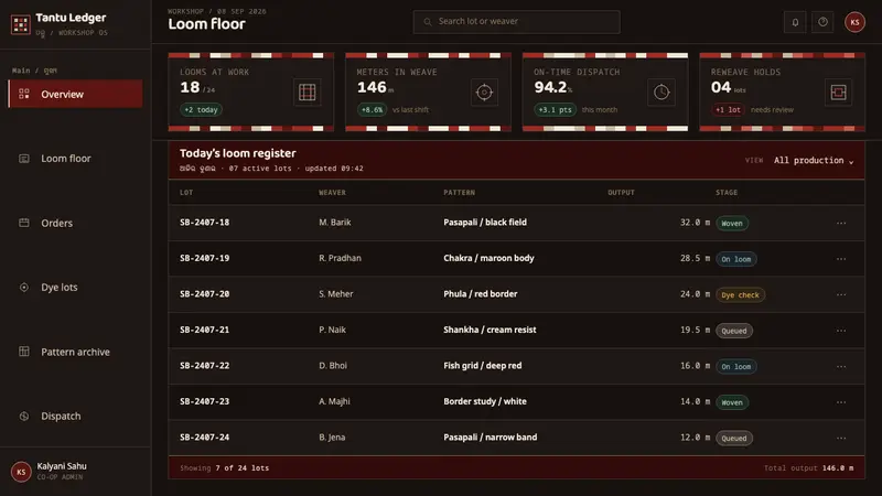 Sambalpuri Bandha — Web · dashboard