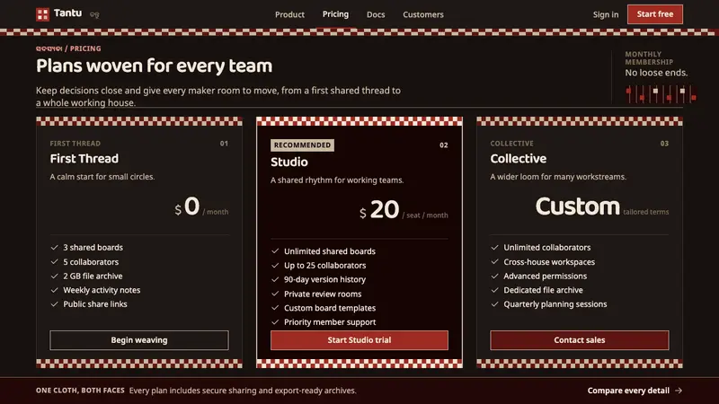 Sambalpuri Bandha — Web · pricing