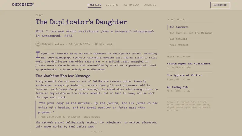 Samizdat Typewriter — Web · article