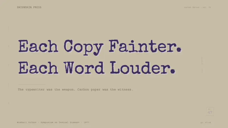 Samizdat Typewriter — Slides · cover