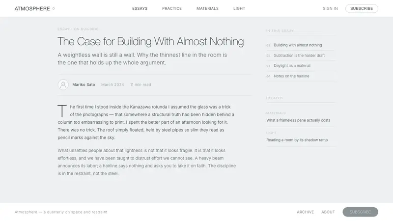 SANAA White Lightness — Web · article