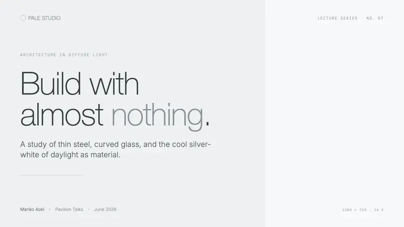 SANAA White Lightness — Slides · cover