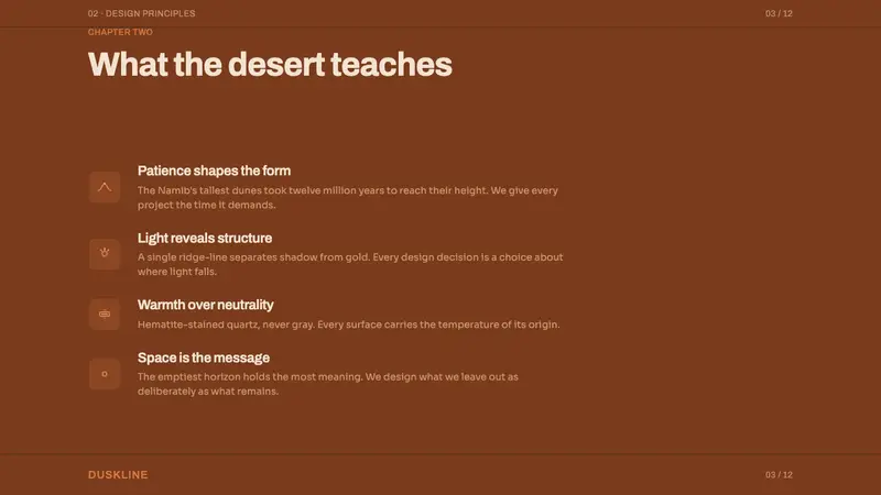 Namib Sand Dunes — Slides · content