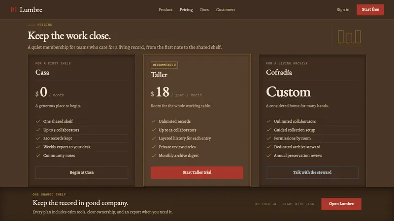 Santos de Palo — Web · pricing