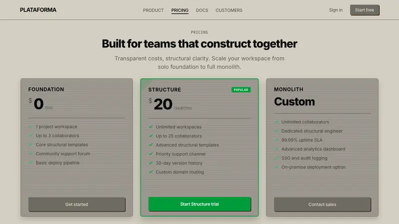 Paulista Brutalism — Web · pricing