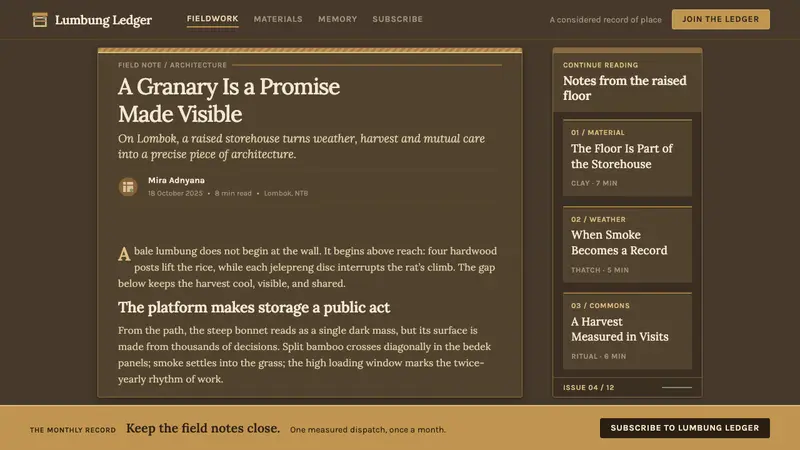 Sasak Lumbung Granary — Web · article