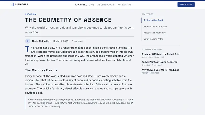 NEOM Mirror Futurism — Web · article