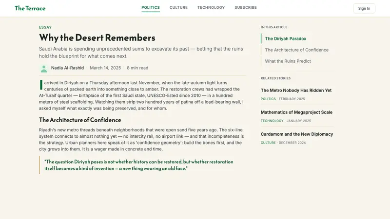 Saudi Vision 2030 — Web · article