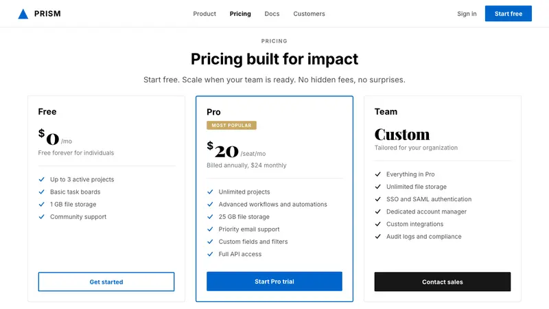 Saul Bass Corporate — Web · pricing