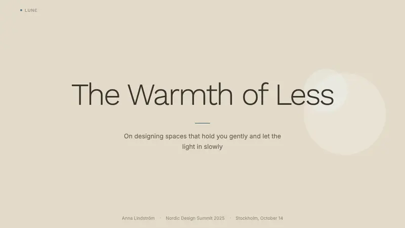 Scandinavian Hygge — Slides · cover
